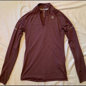 Adidas purple quarter zip